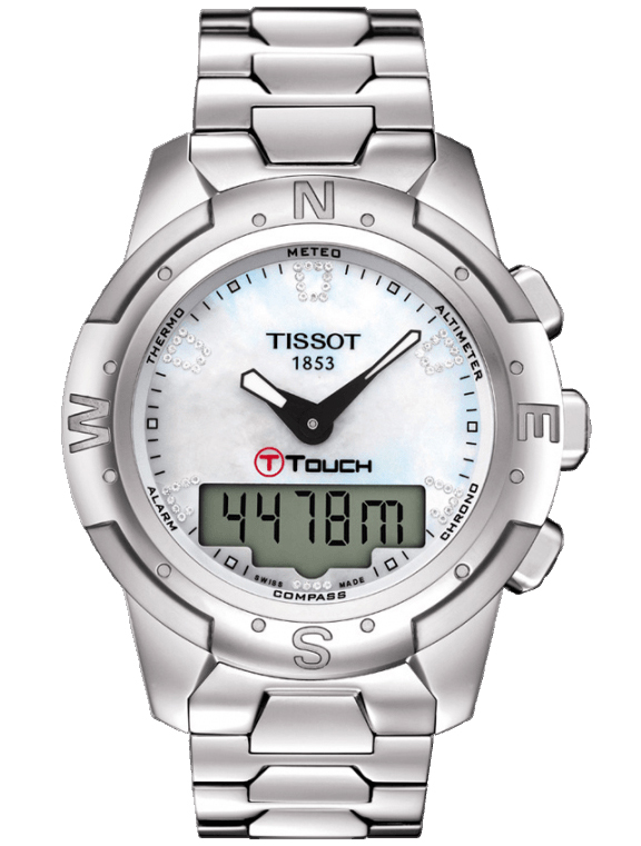 Tissot Touch Collection Battery Operated Quartz White Ladies Watch T0472204411600 