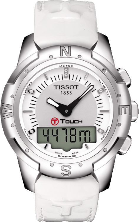 Tissot Touch Collection Battery Operated Quartz White Ladies Watch T0472204608600 