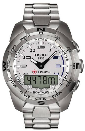 Tissot Touch Collection Battery Operated Quartz Silver Mens Watch T0134201103200 