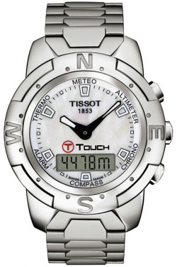 Tissot Touch Collection Battery Operated Quartz White Mens Watch T33768881 