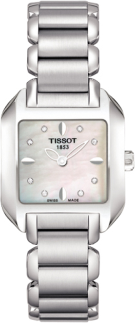 Tissot T-Lady Watches Ladies Pearl White Battery Operated Quartz T02128574 Watch 