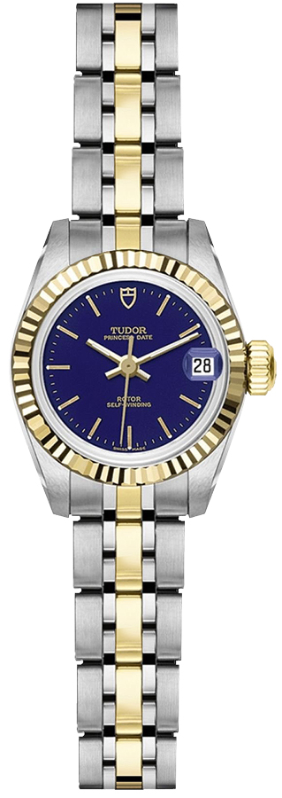 Tudor Princess Date Two Tone Blue Dial Women's Watch M92513-0022 