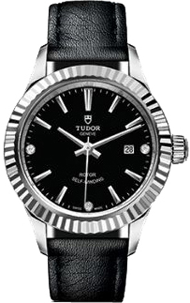 Tudor Classic Line Self winding Automatic Black Ladies Watch M12110-0025 