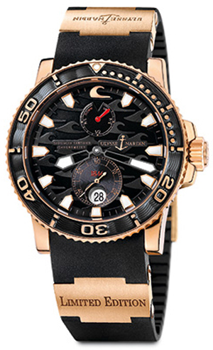 Ulysse Nardin Marine Self winding Automatic Black Mens Watch 266-37LE-3A 