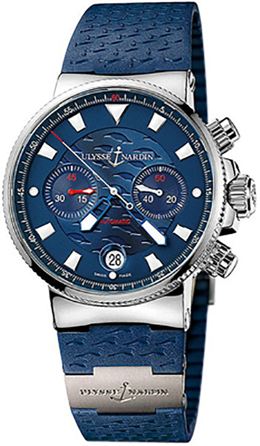 Ulysse Nardin Marine Self winding Automatic Blue Mens Watch 353-68LE-3 
