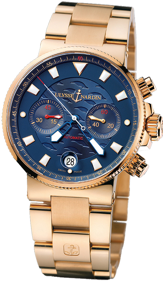 Ulysse Nardin Marine Self winding Automatic Blue Mens Watch 356-68LE-8 