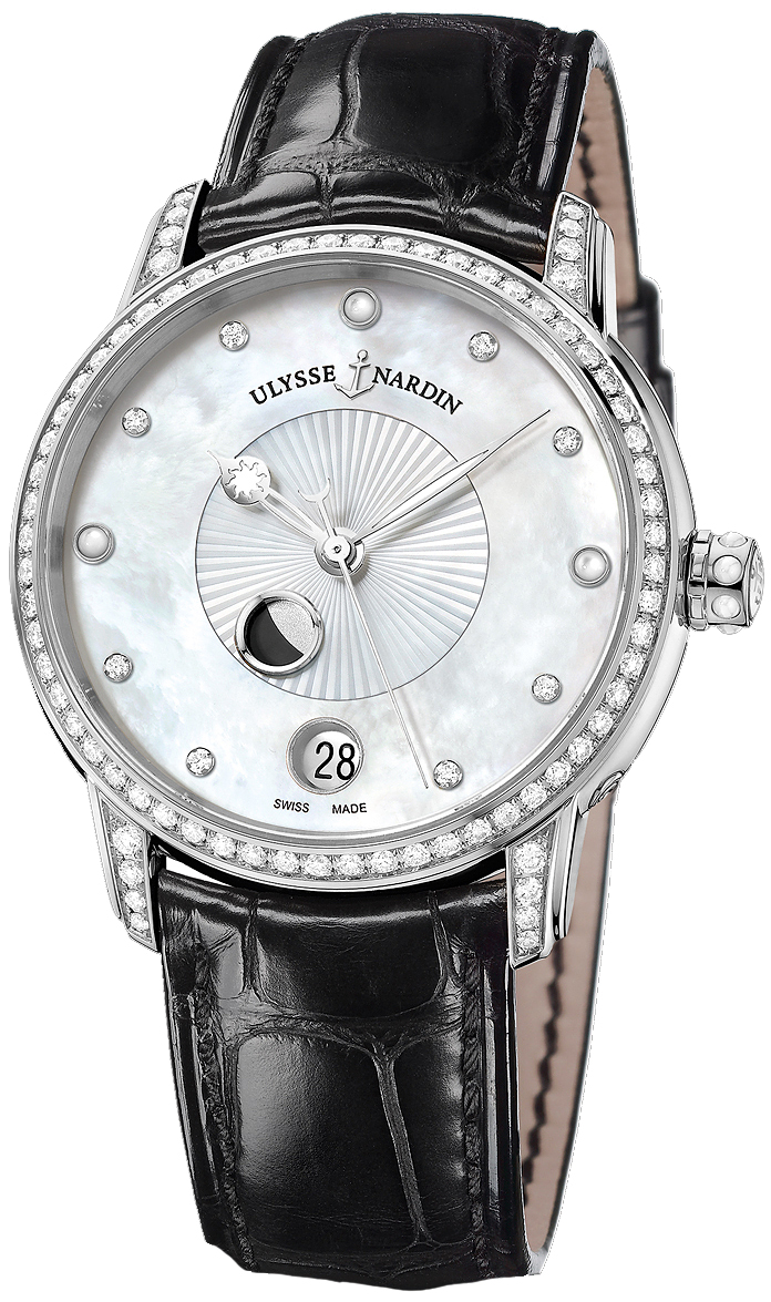 Ulysse Nardin Classical Self winding Automatic Pearl White Ladies Watch 8293-123BC-2-991 