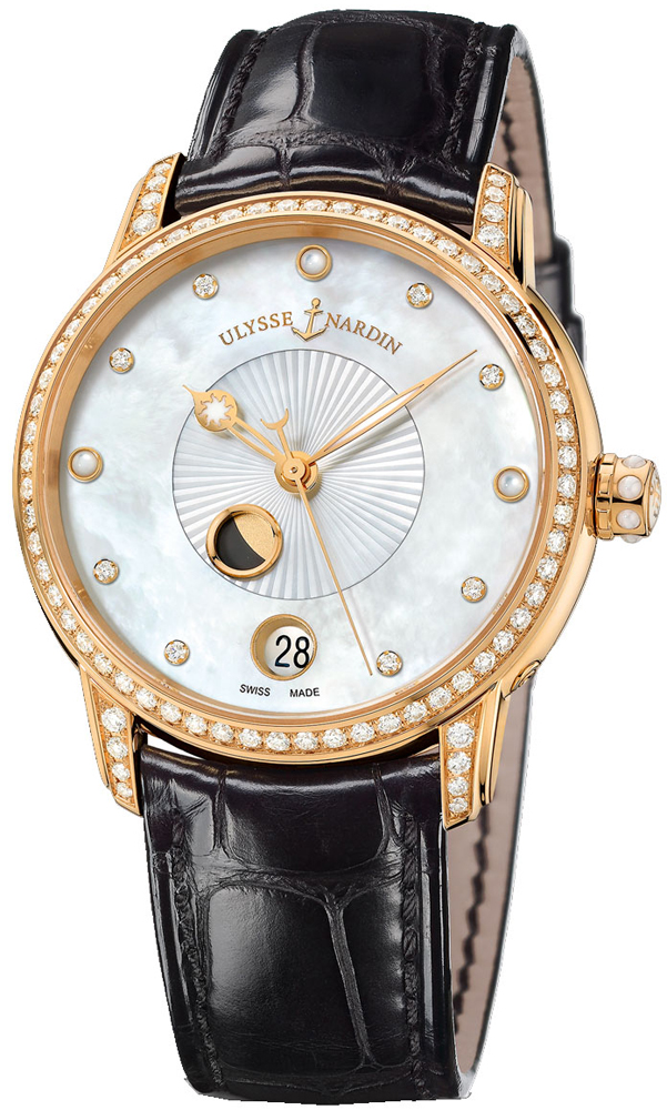 Ulysse Nardin Classical Self winding Automatic Pearl White Ladies Watch 8296-123BC-2-991 