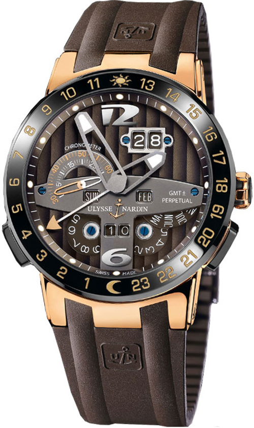 Ulysse Nardin Functional Self winding Automatic Chronometer Brown Mens Watch 322-00-3 