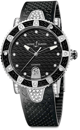 Ulysse Nardin Marine Self winding Automatic Black Ladies Watch 8103-101EC-3C-12 