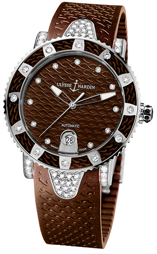 Ulysse Nardin Marine Self winding Automatic Brown Ladies Watch 8103-101EC-3C-15 