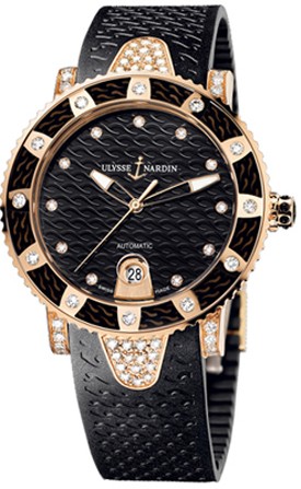 Ulysse Nardin Marine Self winding Automatic Black Ladies Watch 8106-101EC-3C-12 
