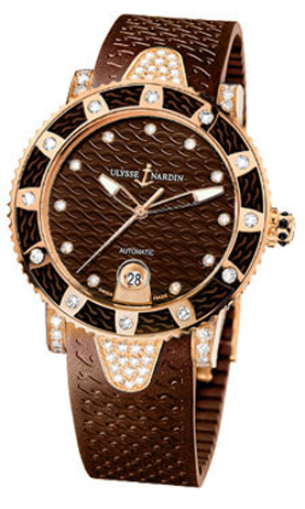Ulysse Nardin Marine Self winding Automatic Brown Ladies Watch 8106-101EC-3C-15 
