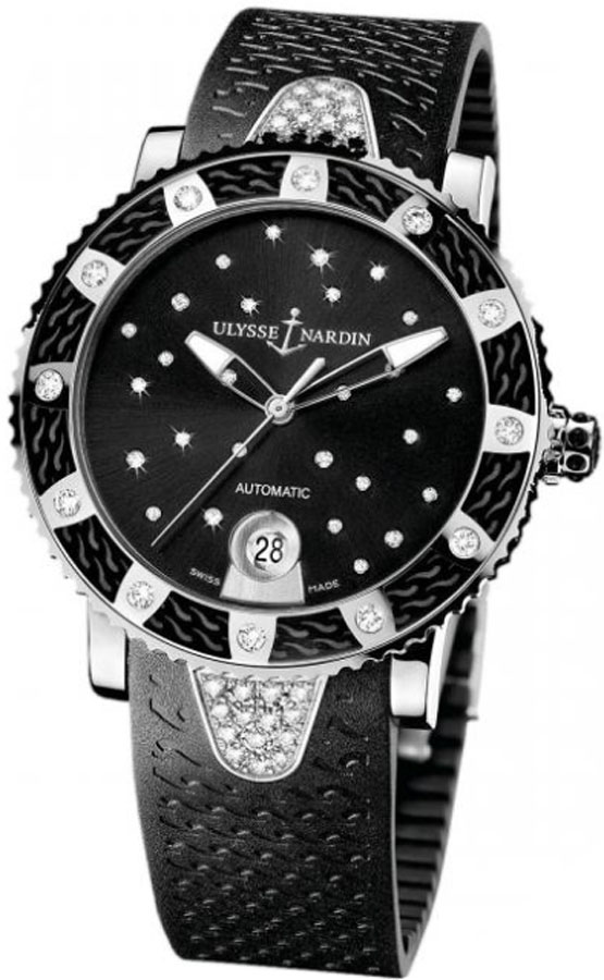 Ulysse Nardin Marine Self winding Automatic Black Ladies Watch 8103-101EC-3C-22 