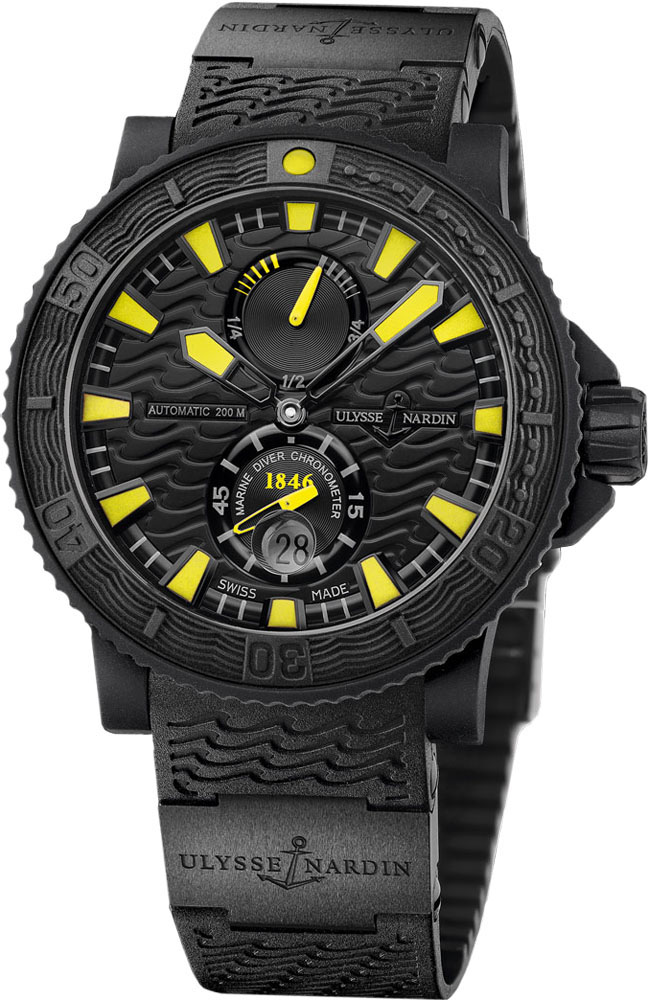Ulysse Nardin Marine Self winding Automatic Black Mens Watch 263-92-3C-924 