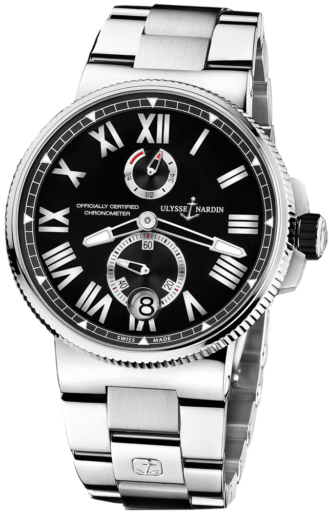 Ulysse Nardin Marine Self winding Automatic Chronometer Black Mens Watch 1183-122-7M-42 