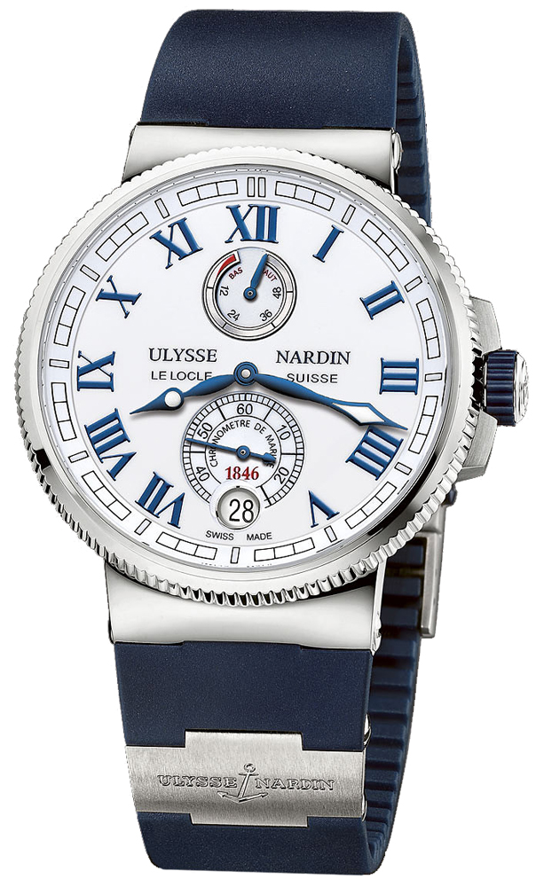 Ulysse Nardin Marine Self winding Automatic Chronometer White Mens Watch 1183-126-3-40 