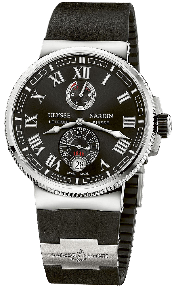 Ulysse Nardin Marine Self winding Automatic Chronometer Black Mens Watch 1183-126-3-42 
