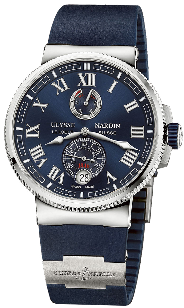Ulysse Nardin Marine Self winding Automatic Chronometer Blue Mens Watch 1183-126-3-43 