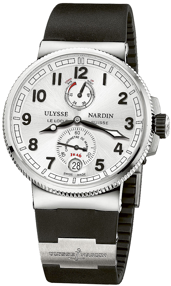 Ulysse Nardin Marine Self winding Automatic Silver Mens Watch 1183-126-3-61 