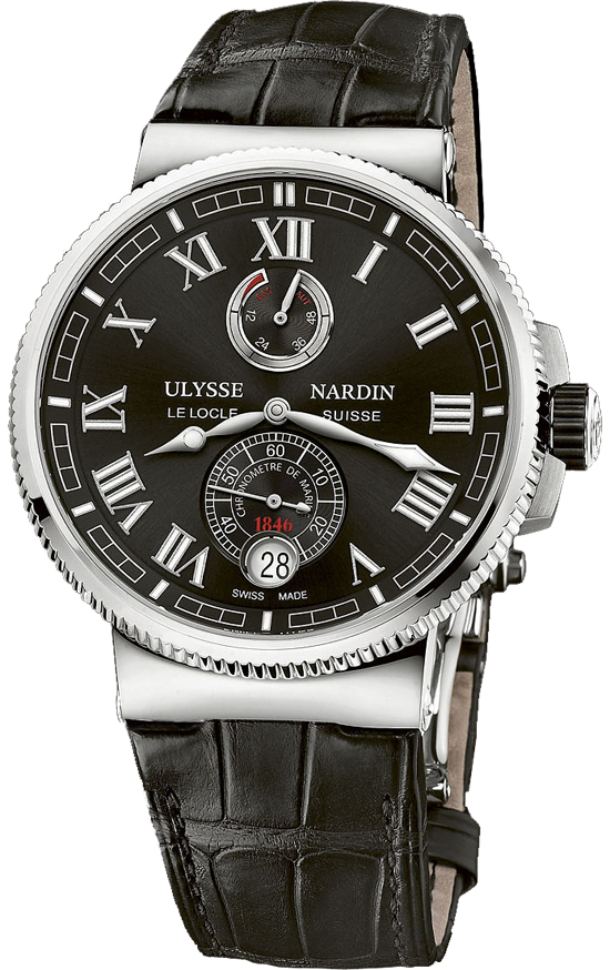 Ulysse Nardin Marine Self winding Automatic Chronometer Black Mens Watch 1183-126-42 