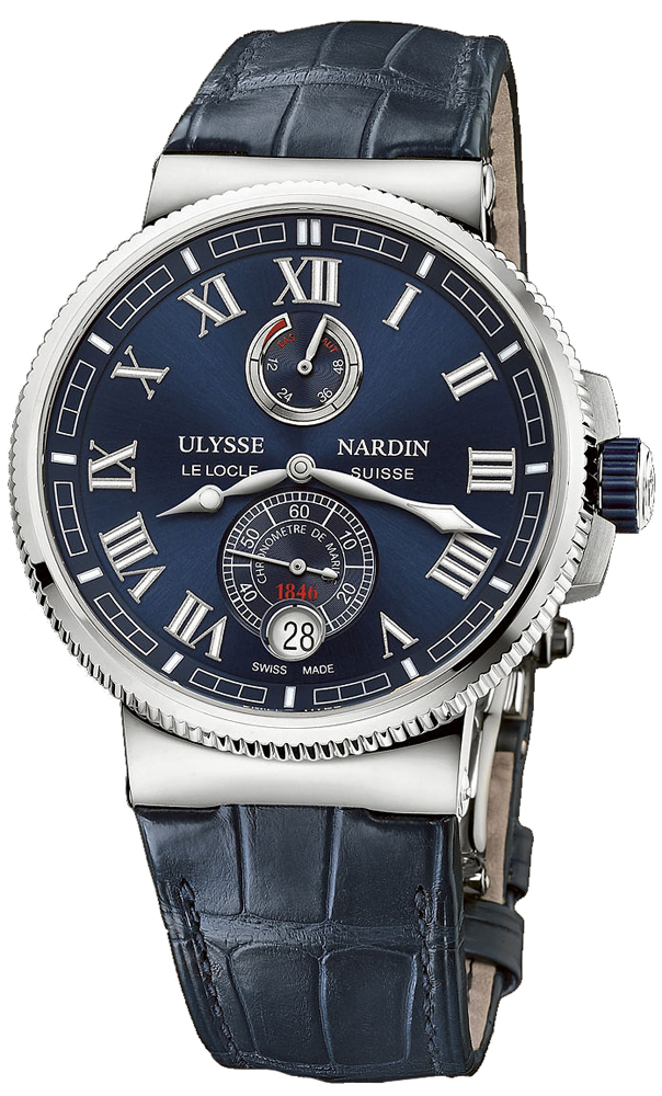 Ulysse Nardin Marine Self winding Automatic Chronometer Blue Mens Watch 1183-126-43 