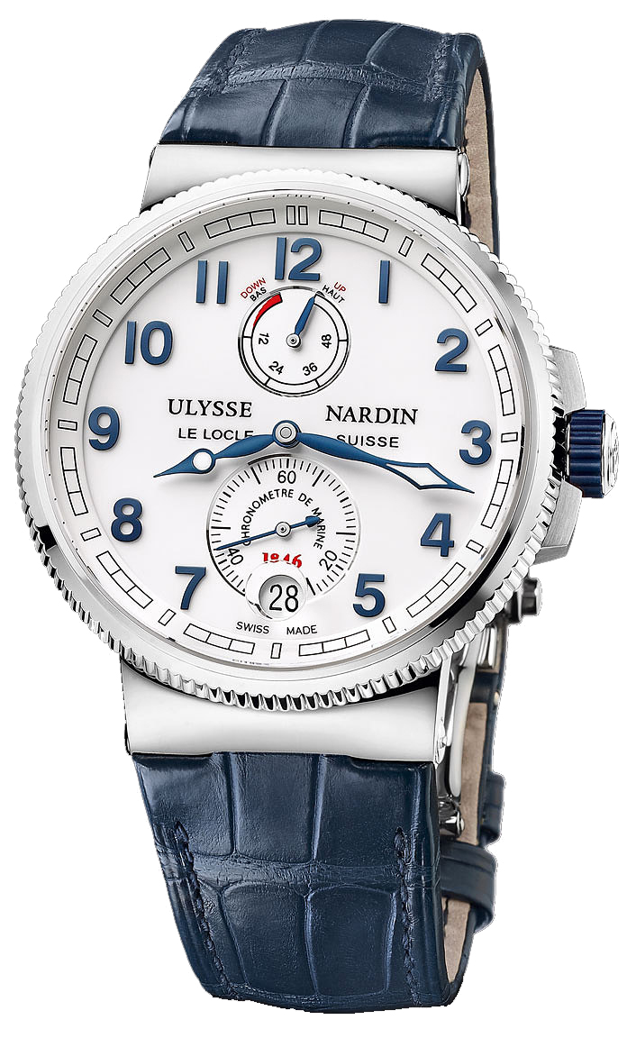 Ulysse Nardin Marine Self winding Automatic Chronometer White Mens Watch 1183-126-60 