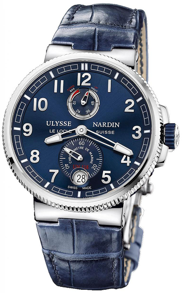 Ulysse Nardin Marine Self winding Automatic Chronometer Blue Mens Watch 1183-126-63 