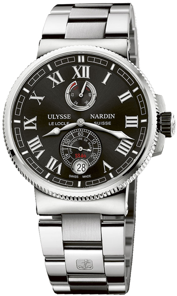 Ulysse Nardin Marine Self winding Automatic Chronometer Black Mens Watch 1183-126-7M-42 