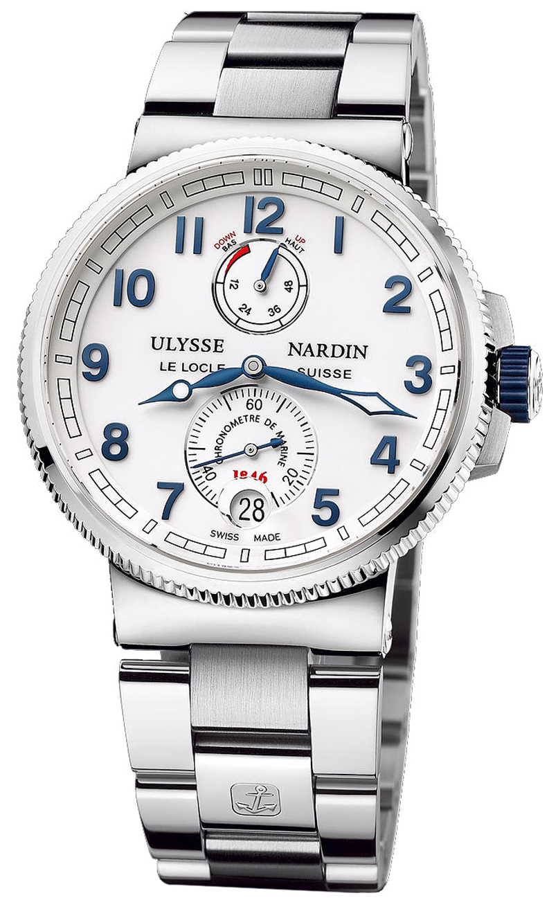 Ulysse Nardin Marine Self winding Automatic Chronometer White Mens Watch 1183-126-7M-60 