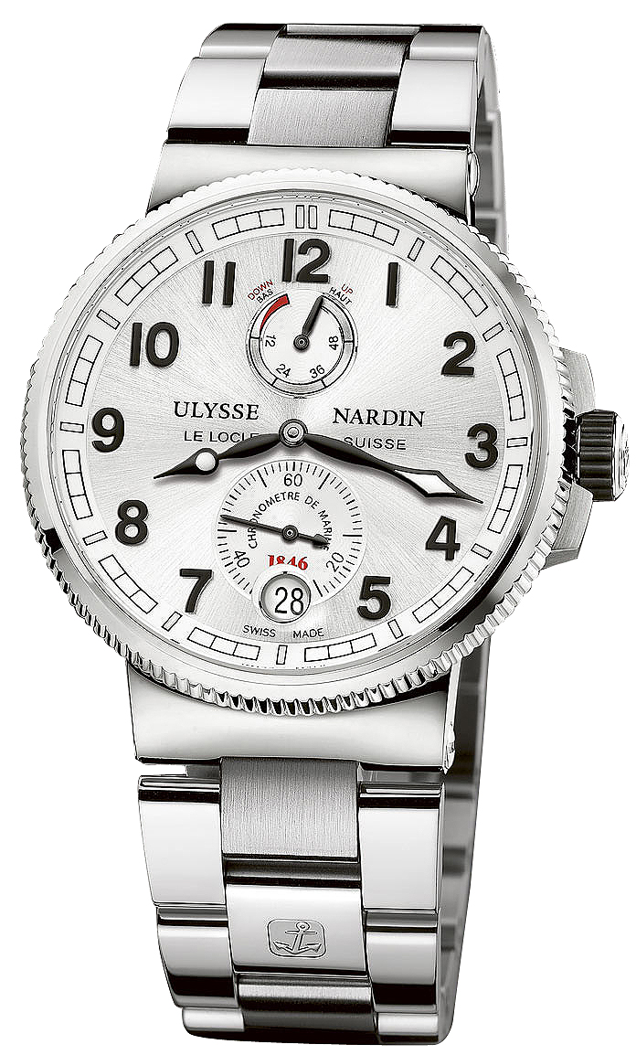 Ulysse Nardin Marine Self winding Automatic Chronometer Silver Mens Watch 1183-126-7M-61 