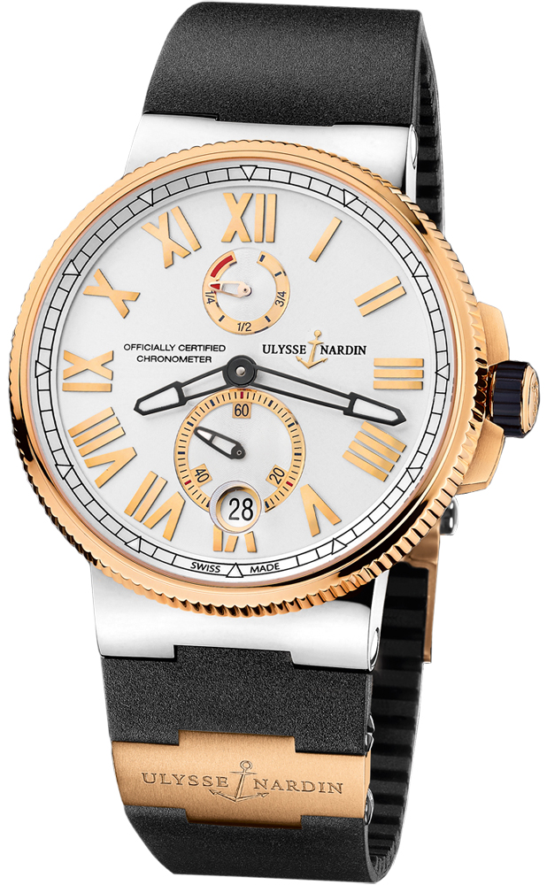 Ulysse Nardin Marine Self winding Automatic Chronometer Silver Mens Watch 1185-122-3-41 