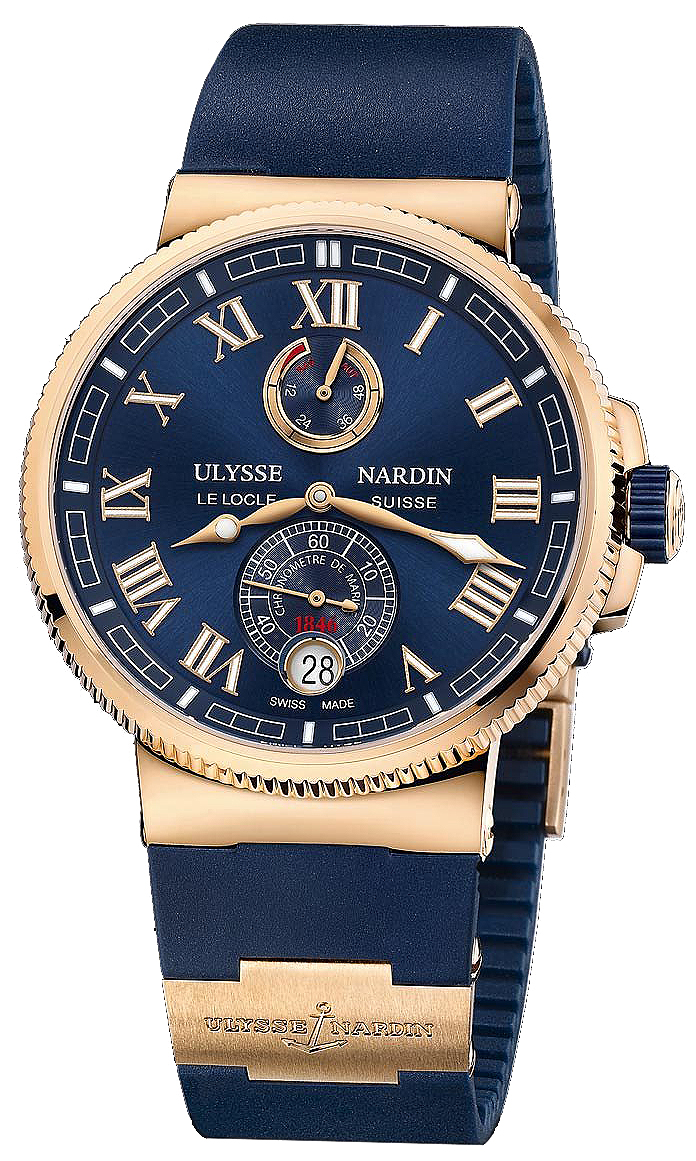 Ulysse Nardin Marine Self winding Automatic Chronometer Blue Mens Watch 1186-126-3-43 