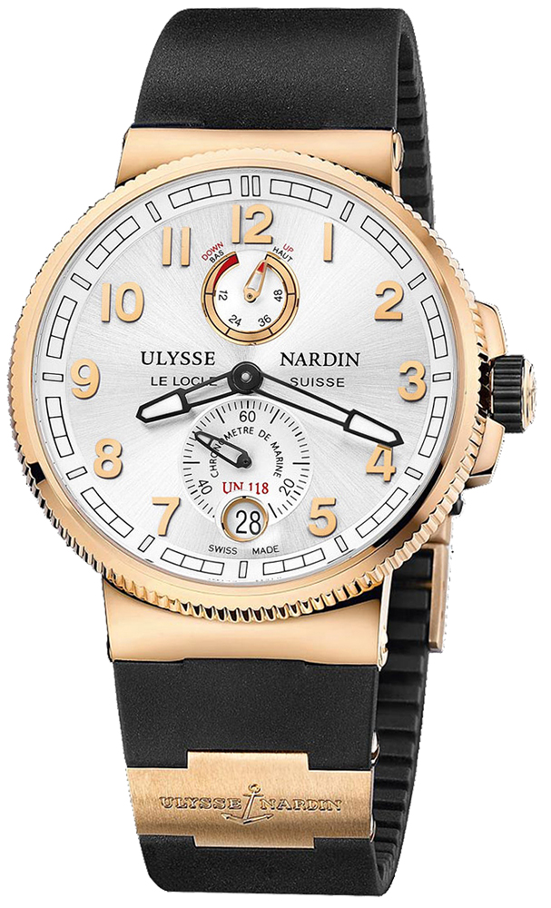 Ulysse Nardin Marine Self winding Automatic Silver Mens Watch 1186-126-3-61 