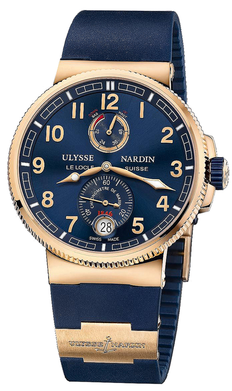 Ulysse Nardin Marine Self winding Automatic Chronometer Blue Mens Watch 1186-126-3-63 