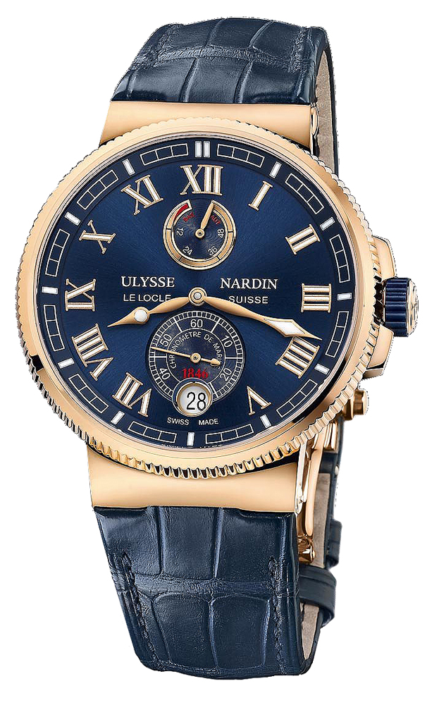 Ulysse Nardin Marine Self winding Automatic Chronometer Blue Mens Watch 1186-126-43 