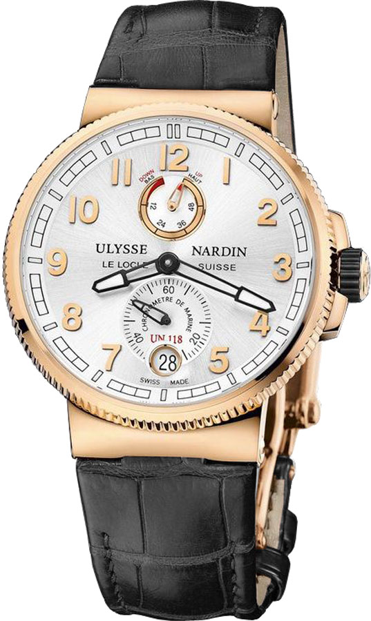 Ulysse Nardin Marine Self winding Automatic Chronometer Silver Mens Watch 1186-126-61 