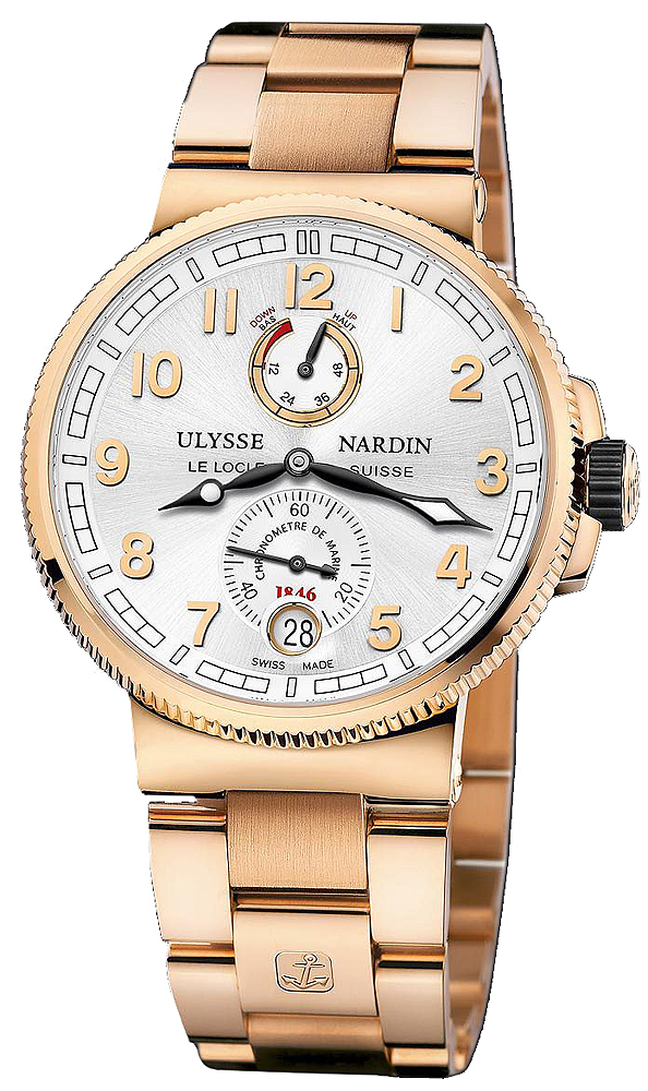 Ulysse Nardin Marine Self winding Automatic Chronometer Silver Mens Watch 1186-126-8M-61 