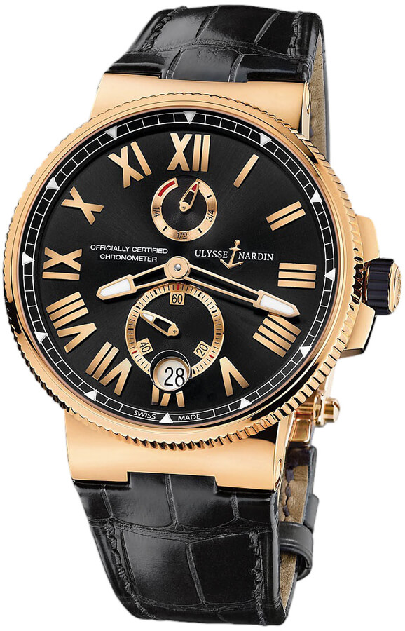 Ulysse Nardin Marine Self winding Automatic Black Mens Watch 1186-122-42 