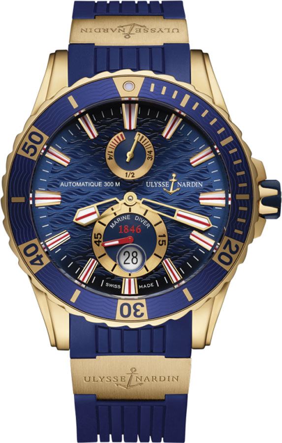 Ulysse Nardin Marine Self winding Automatic Chronometer Blue Mens Watch 266-10-3-93 