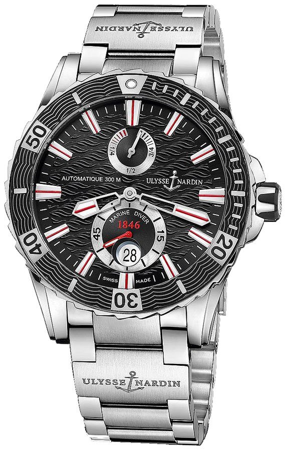 Ulysse Nardin Marine Self winding Automatic Black Mens Watch 263-10-7M-92 