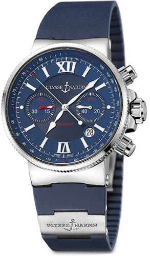 Ulysse Nardin Marine Self winding Automatic Blue Mens Watch 353-66-3-323 