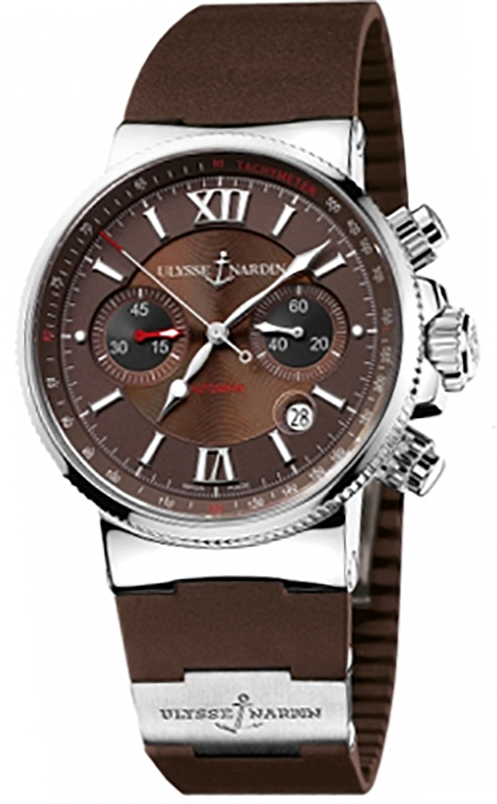 Ulysse Nardin Marine Self winding Automatic Brown Mens Watch 353-66-3-355 