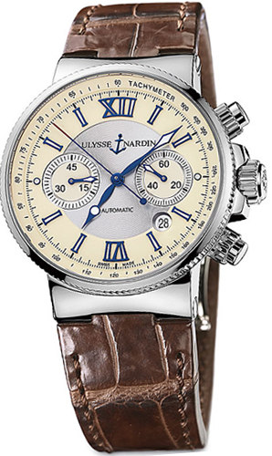 Ulysse Nardin Marine Self winding Automatic Ivory Mens Watch 353-66-314 