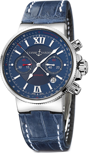 Ulysse Nardin Marine Self winding Automatic Blue Mens Watch 353-66-323 