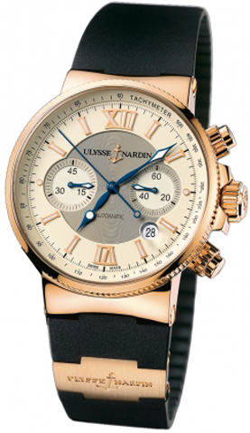 Ulysse Nardin Marine Self winding Automatic Ivory Mens Watch 356-66-3-354 