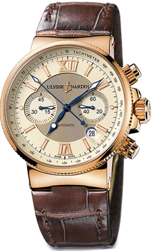 Ulysse Nardin Marine Self winding Automatic Ivory Mens Watch 356-66-354 