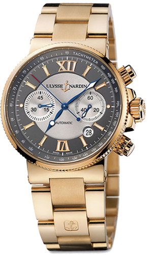 Ulysse Nardin Marine Self winding Automatic Grey Mens Watch 356-66-8-319 
