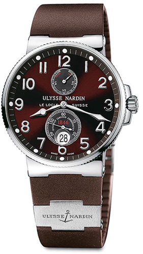 Ulysse Nardin Marine Self winding Automatic Chronometer Brown Mens Watch 263-66-3-625 