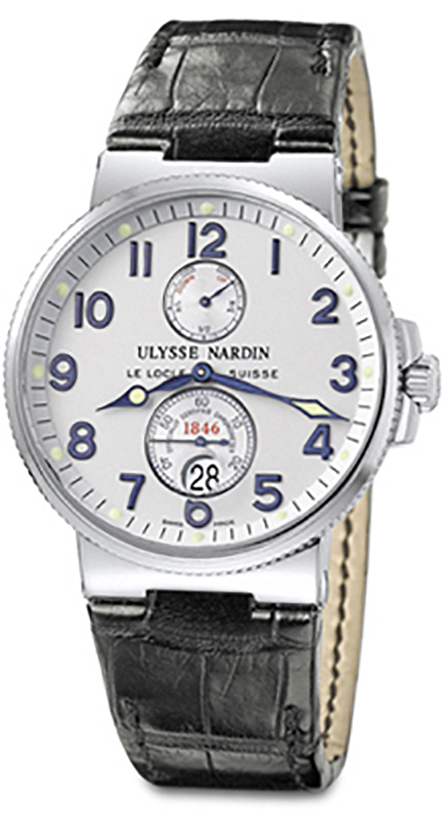 Ulysse Nardin Marine Self winding Automatic Chronometer Silver Mens Watch 263-66 